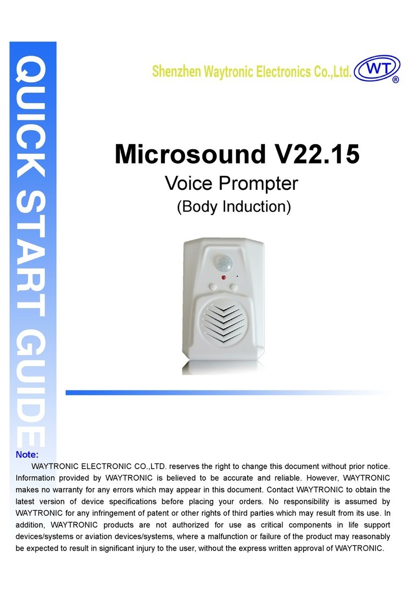 Shenzhen Waytronic Electronics Microsound V22.15 quick start guide