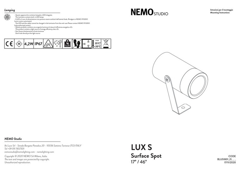 Nemo Studio LUX S Mounting instructions