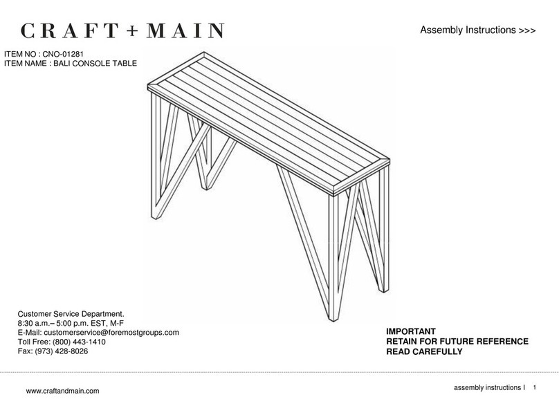 Craft+Main BALI CNO-01281 User manual Craft+Main BALI CNO-01281 User manual