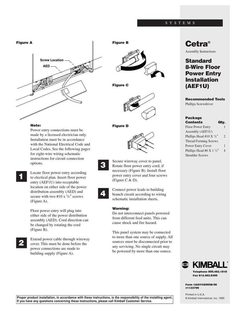 Kimball Cetra Assembly instructions