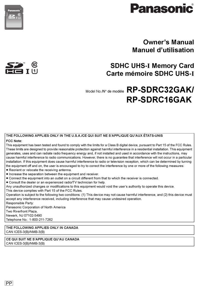 Panasonic RP-SDRC16GAK owner's manual