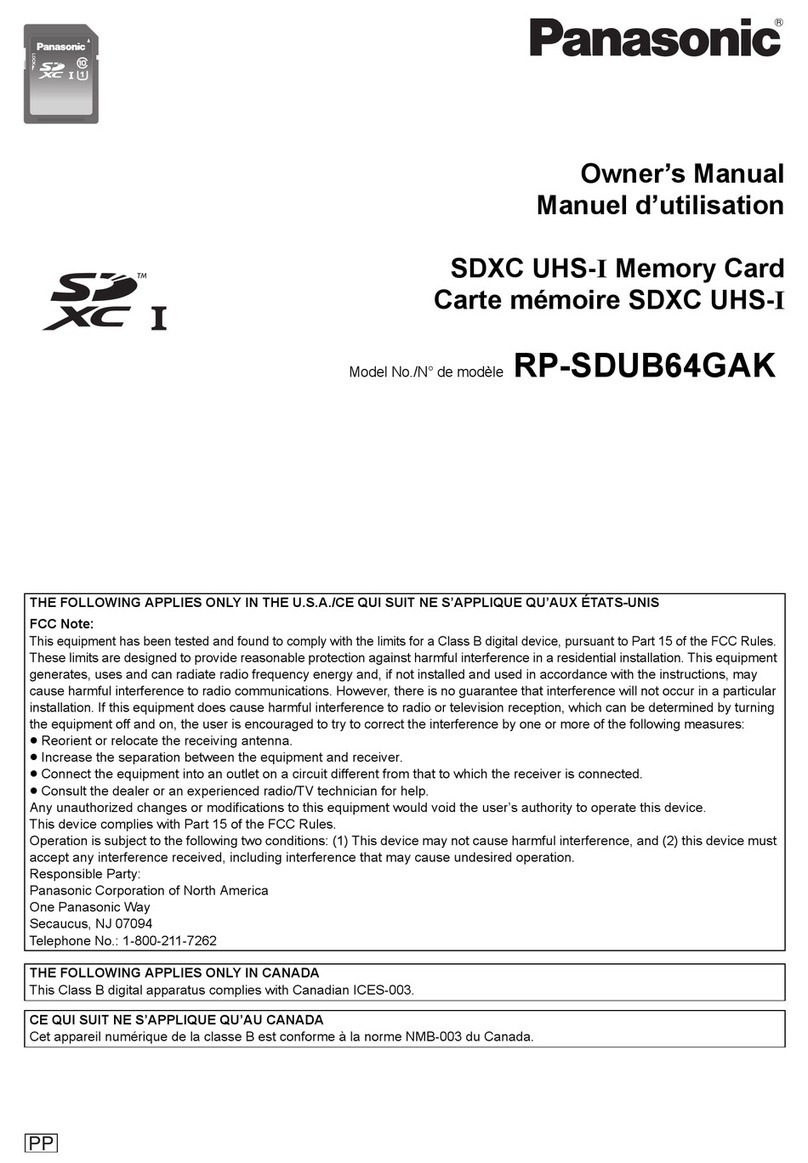 Panasonic RP-SDUB64GAK User manual