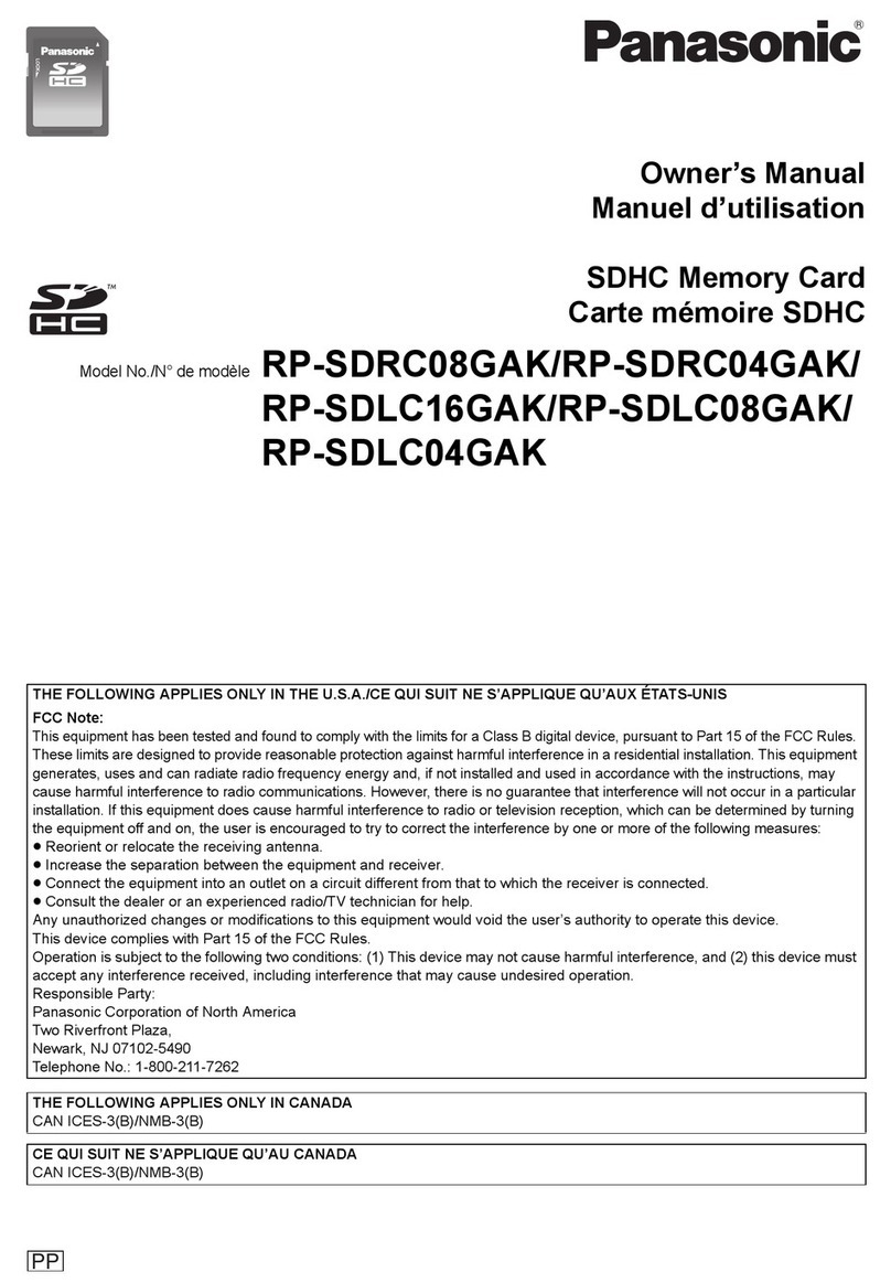 Panasonic RP-SDRC08GAK User manual