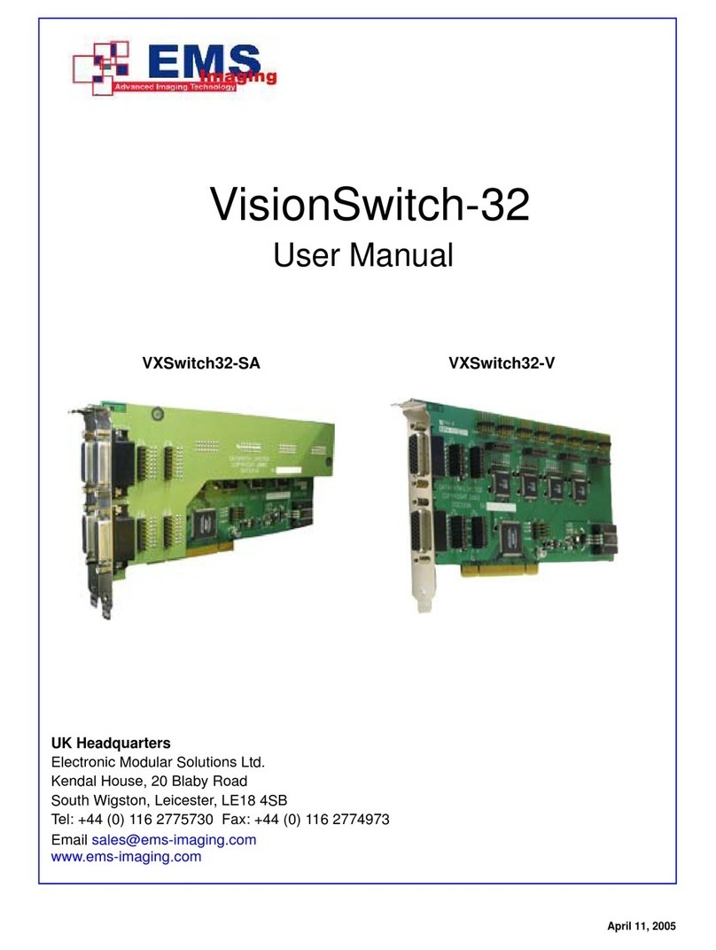 EMS VisionSwitch-32 VXSwitch32-SA user manual