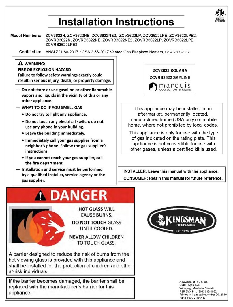 Kingsman marquis SOLARA ZCV3622NE2 User manual