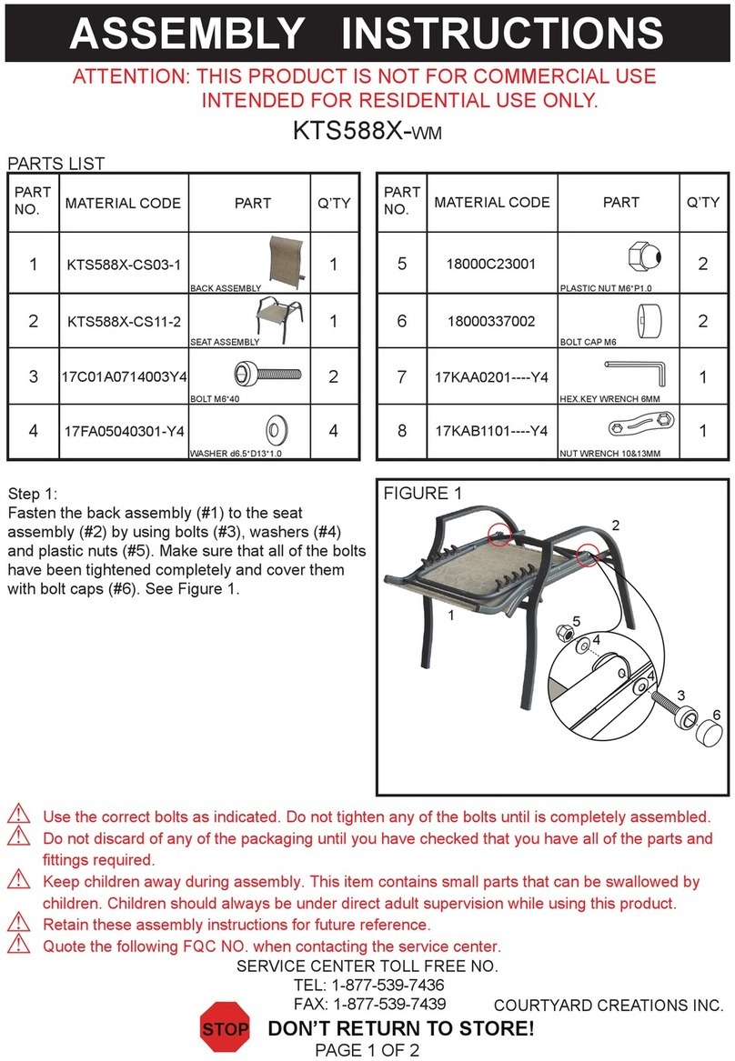 Courtyard Creations KTS588X-WM User manual