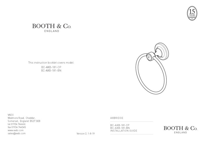 VADO BOOTH & Co BC-AXB-181-CP User manual