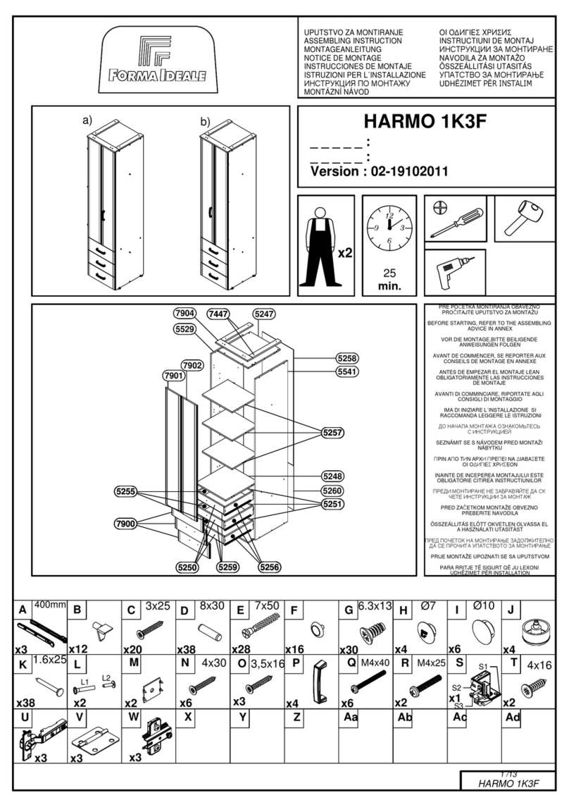 Forma Ideale HARMO 1K3F User manual Forma Ideale HARMO 1K3F User manual