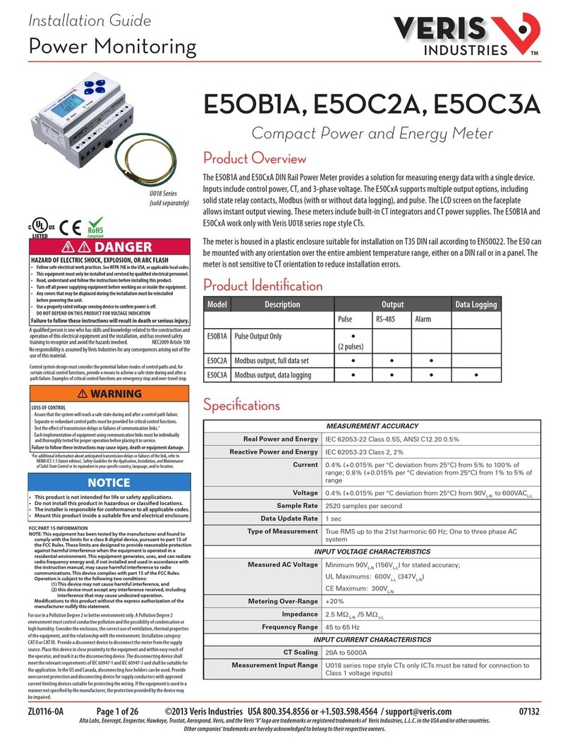 Veris Industries E50C A Series installation guide