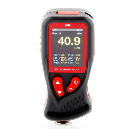 ADA INSTRUMENTS PaintMeter 1500 User manual ADA INSTRUMENTS PaintMeter 1500 User manual