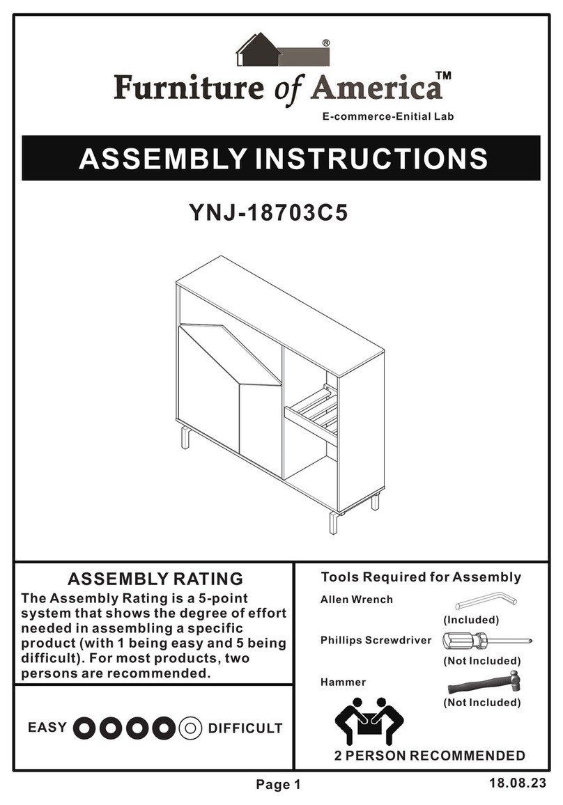 Furniture of America YNJ-18703C5 Assembly instructions
