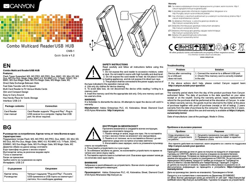Canyon CMB-1 quick guide