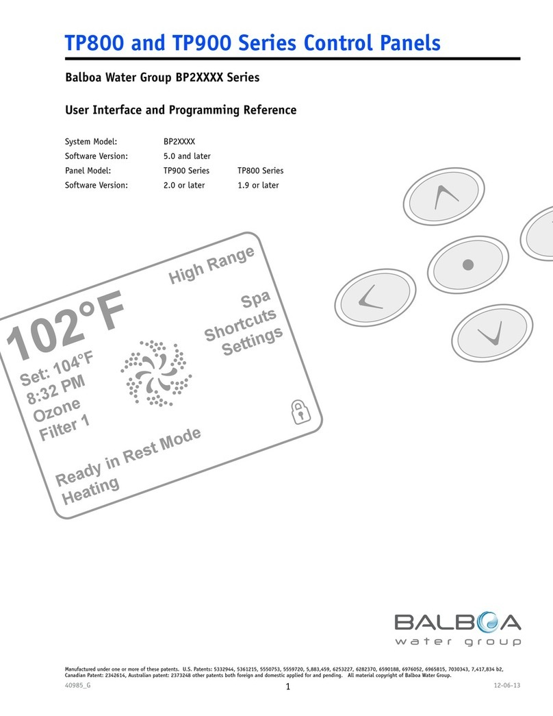 Balboa Water Group BP2 Series User Interface and Programming Reference
