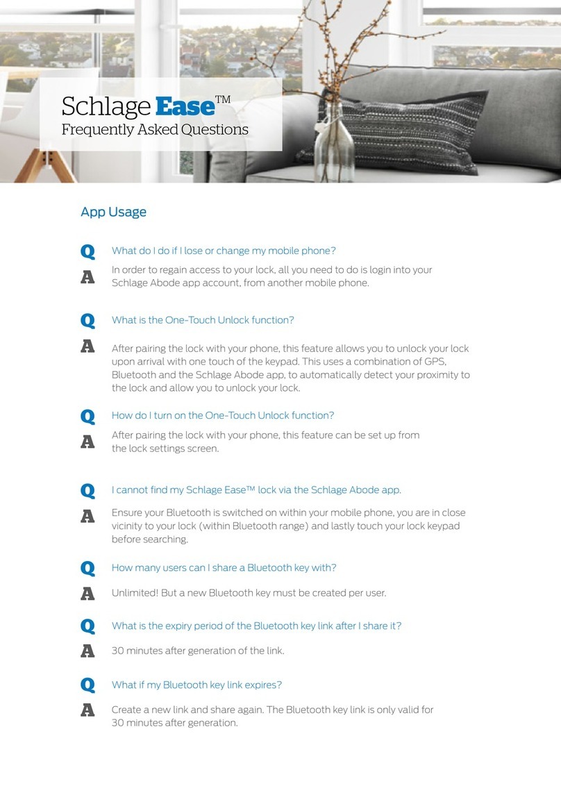 Allegion Schlage Ease S1 Frequently asked questions
