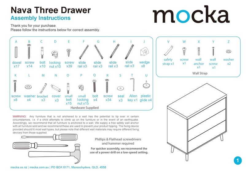 Mocka Nava Three Drawer User manual Mocka Nava Three Drawer User manual