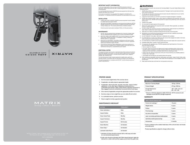 Matrix AURA Series User manual