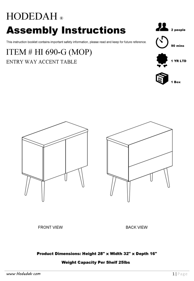 Hodedah HI 690-G Assembly instructions Hodedah HI 690-G Assembly instructions