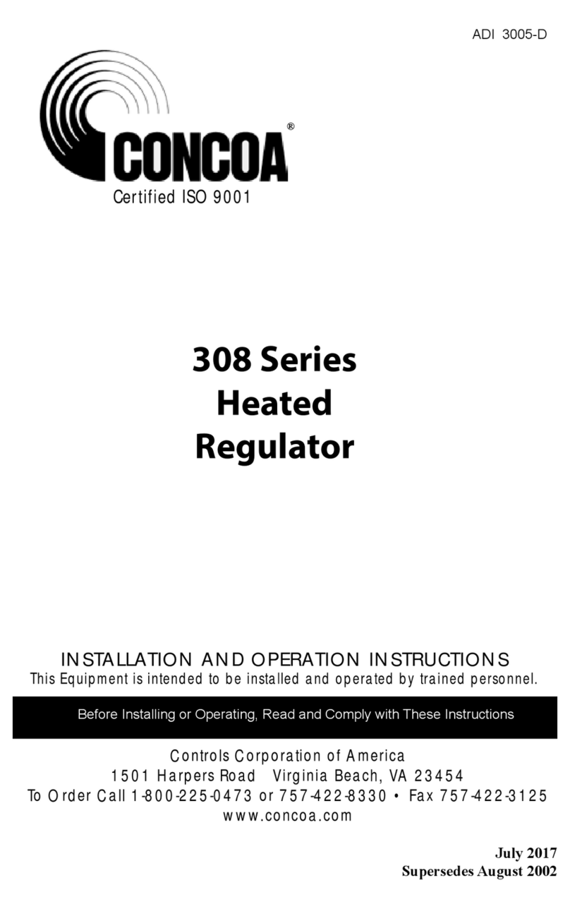 Concoa 308 Series Installation and operation instructions
