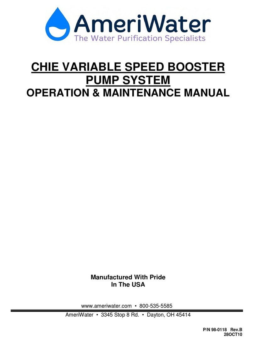 AmeriWater CHIE VARIABLE SPEED BOOSTER PUMP SYSTEM Operation & maintenance manual AmeriWater CHIE VARIABLE SPEED BOOSTER PUMP SYSTEM Operation & maintenance manual
