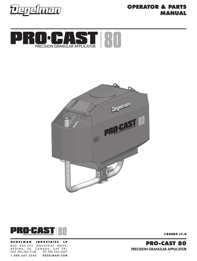 Degelman PRO-CAST 80 Programming manual