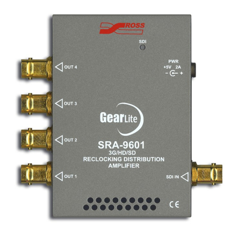 Ross GearLite SRA-9601 User manual Ross GearLite SRA-9601 User manual