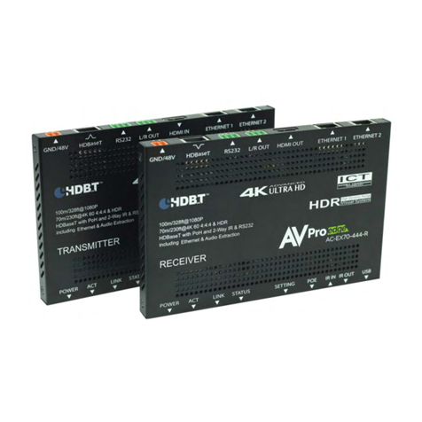 AVPro Edge AC-EX70-444-KIT User manual AVPro Edge AC-EX70-444-KIT User manual