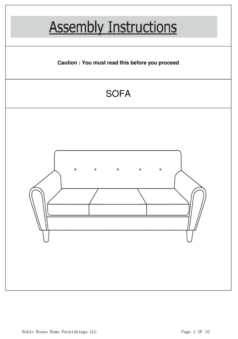 Noble House Home Furnishings SOFA Assembly instructions