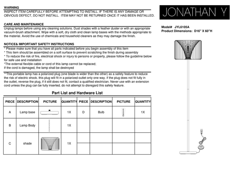 JONATHAN Y JYL6105A quick start guide
