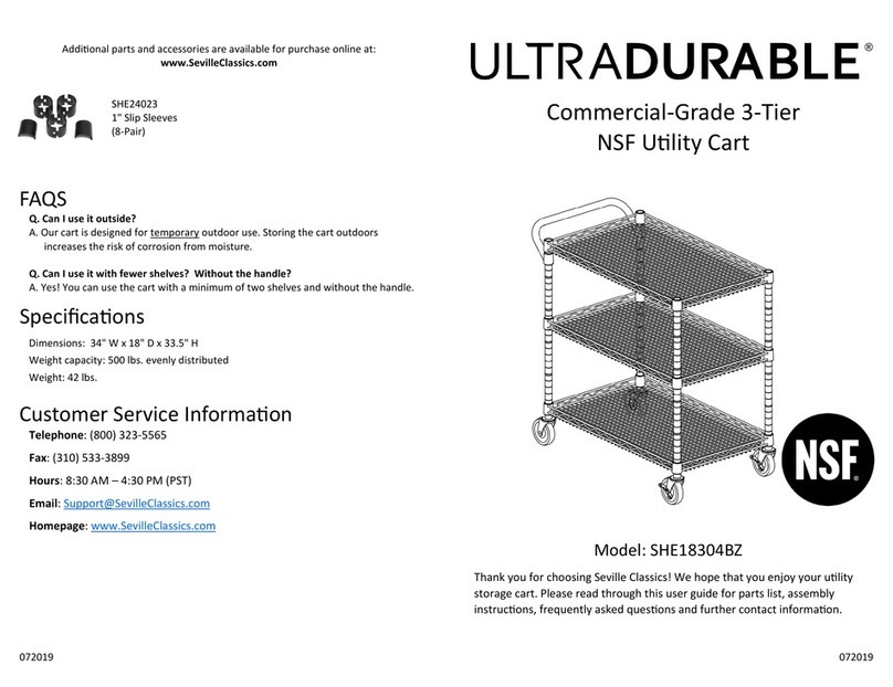 Seville Classics ULTRADURABLE SHE18304BZ quick start guide