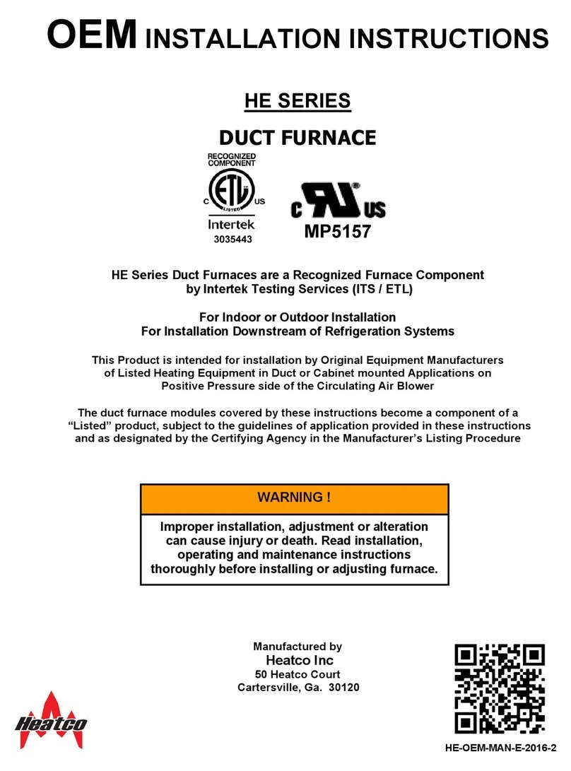 heatco HE SERIES installation instructions