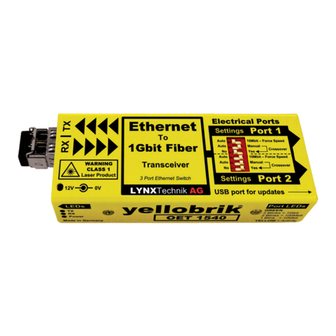 Lynx yellobrik OET 1540 quick reference