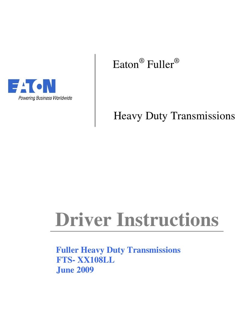 Eaton Fuller FTS 108LL Series Driver Instructions Eaton Fuller FTS 108LL Series Driver Instructions