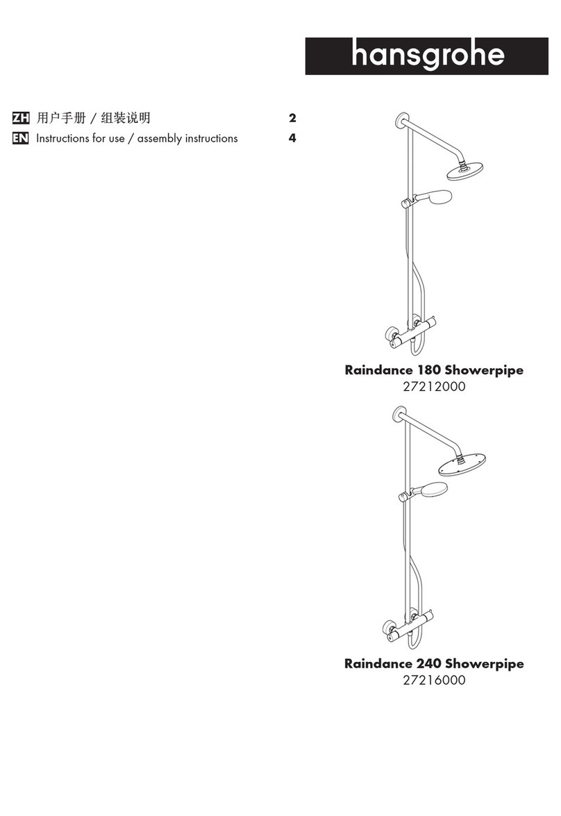 Hans Grohe Raindance 180 Showerpipe 27212000 Instructions for use/assembly instructions