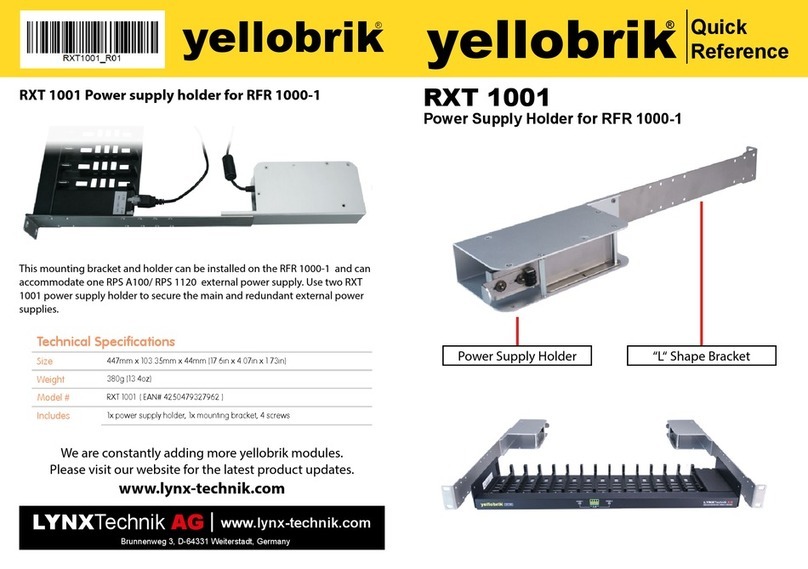 Lynx yellobrik RXT 1001 quick reference