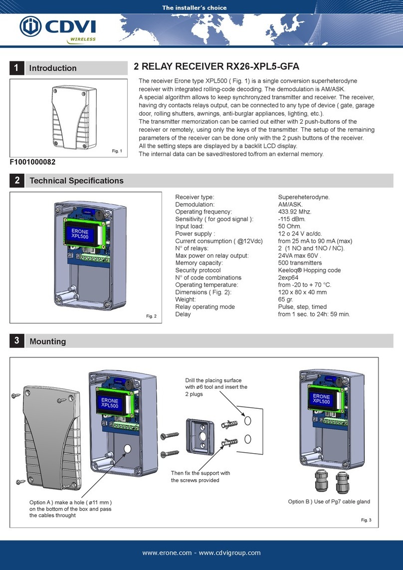 CDVI RX26-XPL5-GFA quick start guide