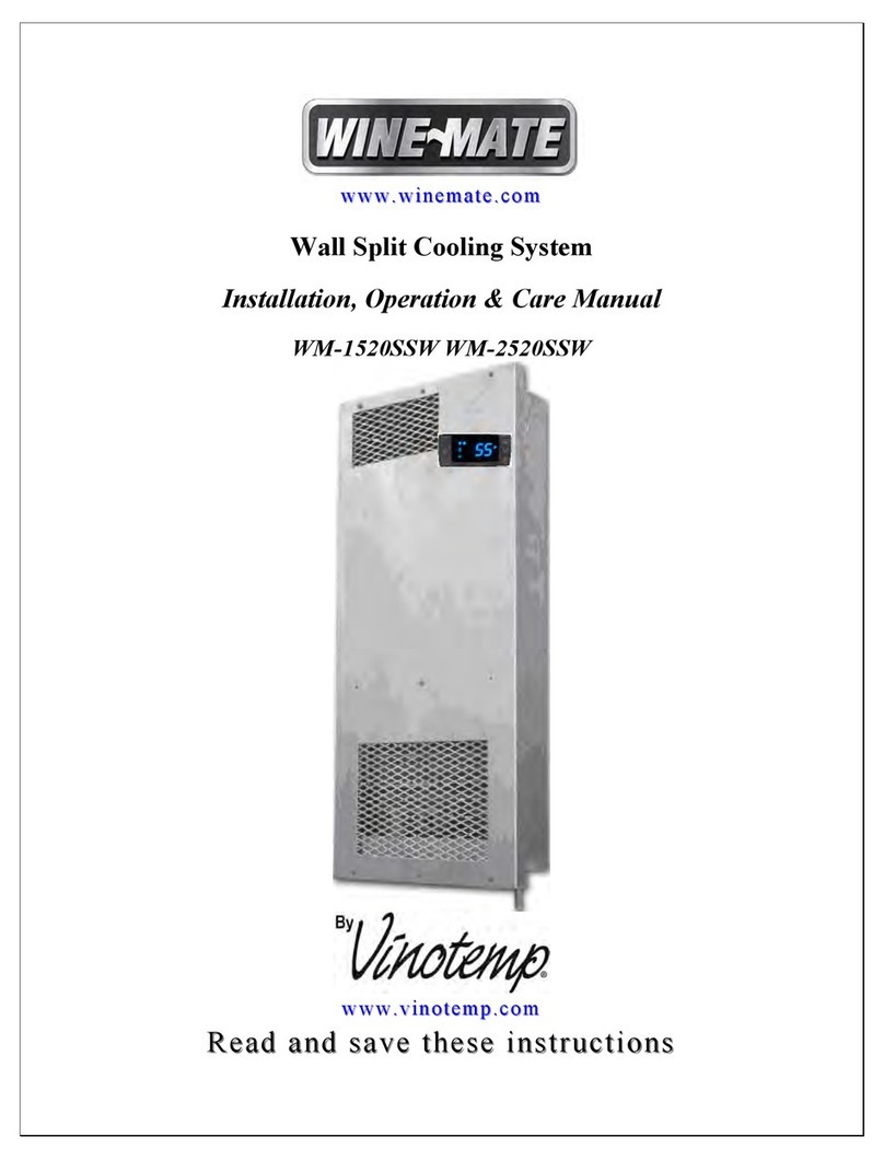 Vinotemp Wine-Mate WM-1520SSW Installation, operation & care manual Vinotemp Wine-Mate WM-1520SSW Installation, operation & care manual