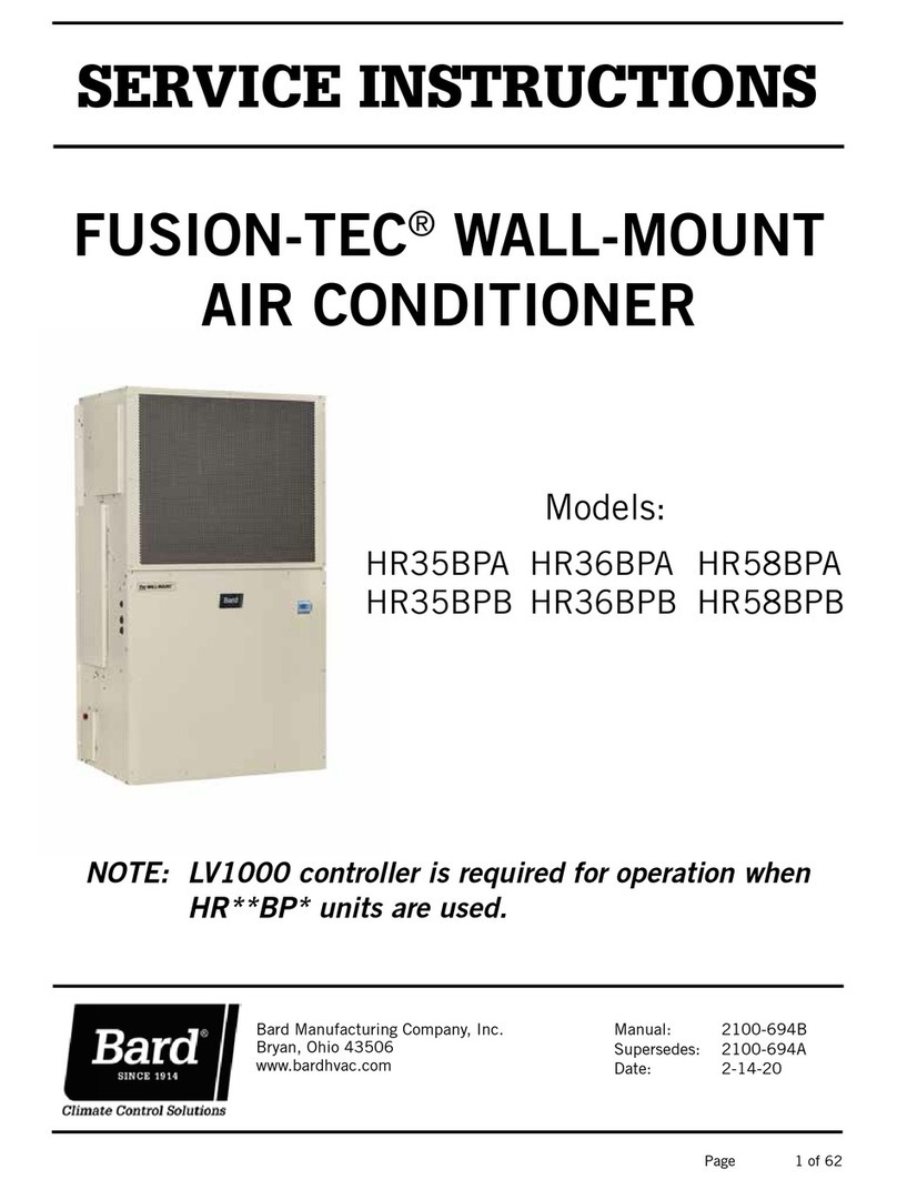 Bard FUSION-TEC HR35BPA Operating instructions