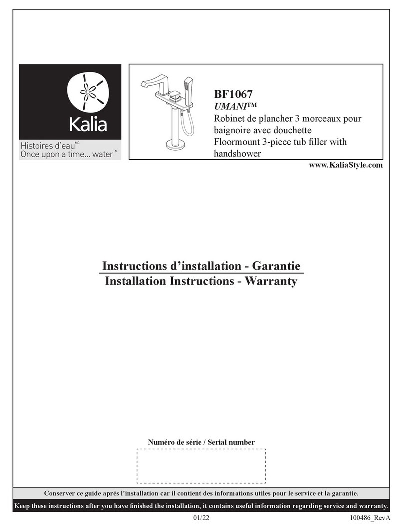 Kalia UMANI BF1067 Installation guide