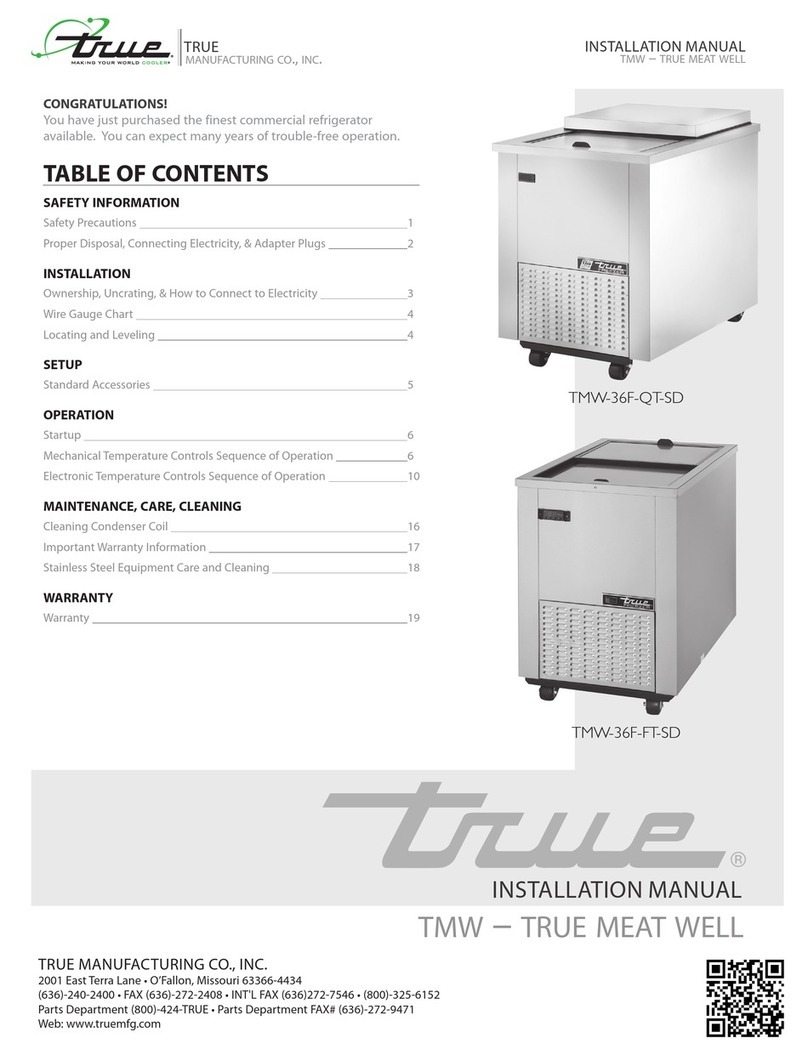 True Manufacturing Company TMW-36F-QT-SD installation manual True Manufacturing Company TMW-36F-QT-SD installation manual