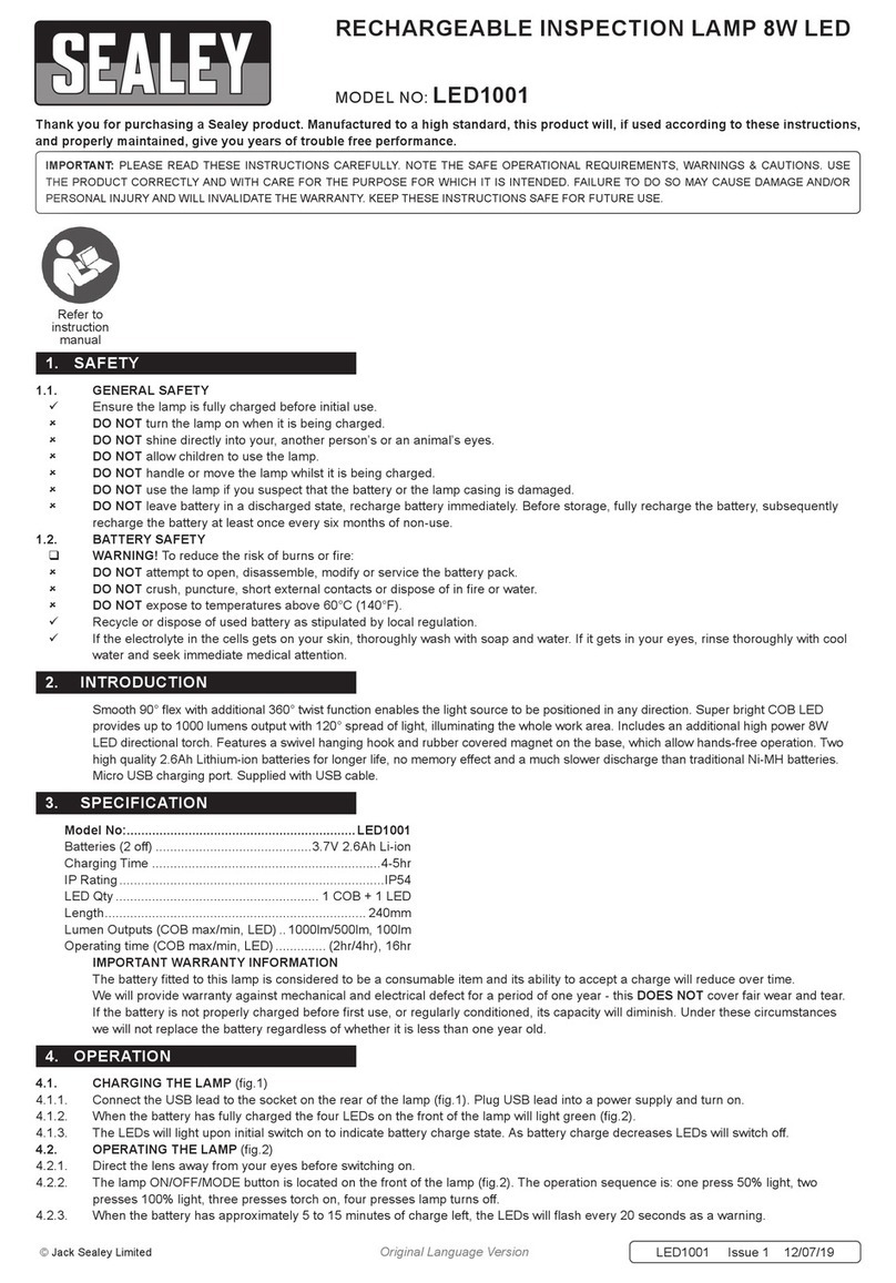 Sealey LED1001 User manual