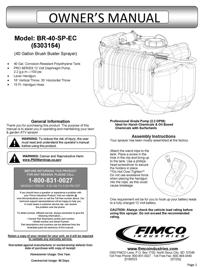 AG SPRAY BR-40-SP-EC User manual