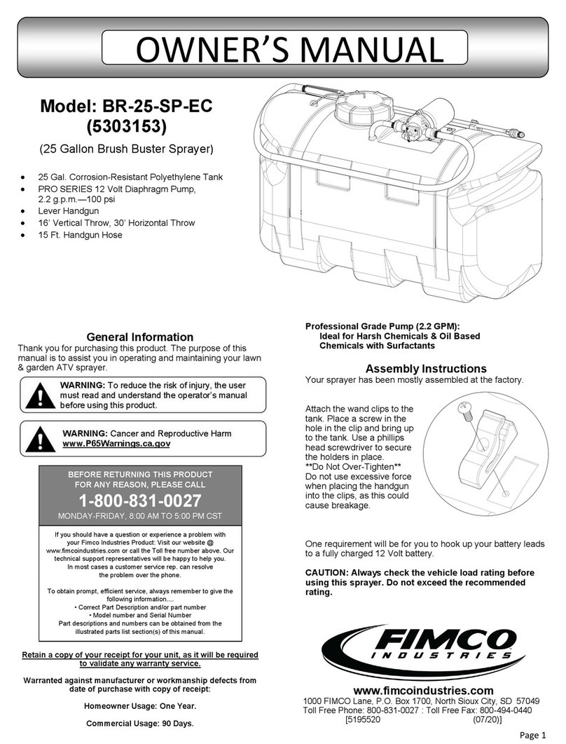 AG SPRAY BR-25-SP-EC User manual