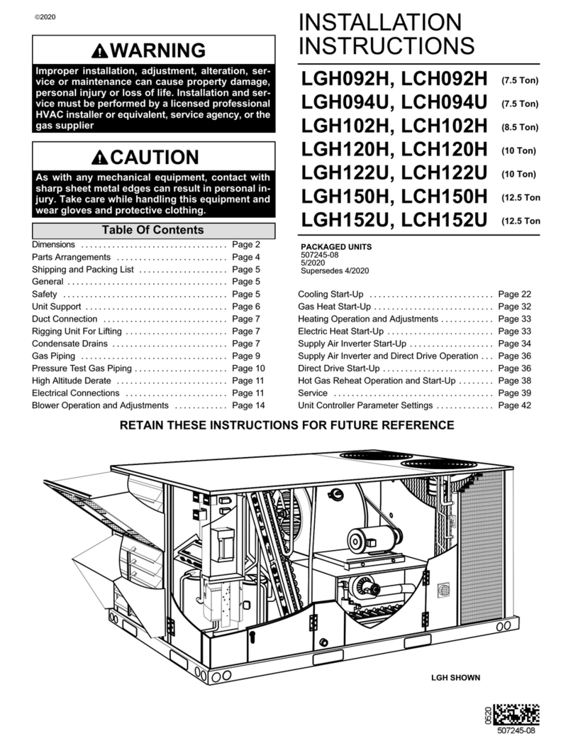 Lennox LGH150H User manual