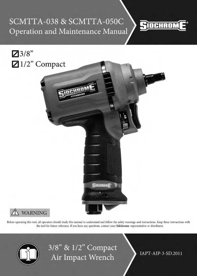 Sidchrome SCMTTA-038 Operation and maintenance manual