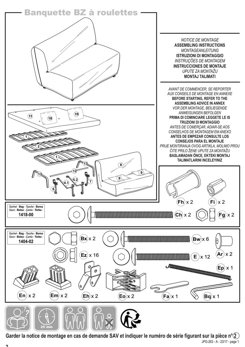 La Redoute INTERIEURS BZ 4062680/GBG496 Assembling instructions La Redoute INTERIEURS BZ 4062680/GBG496 Assembling instructions