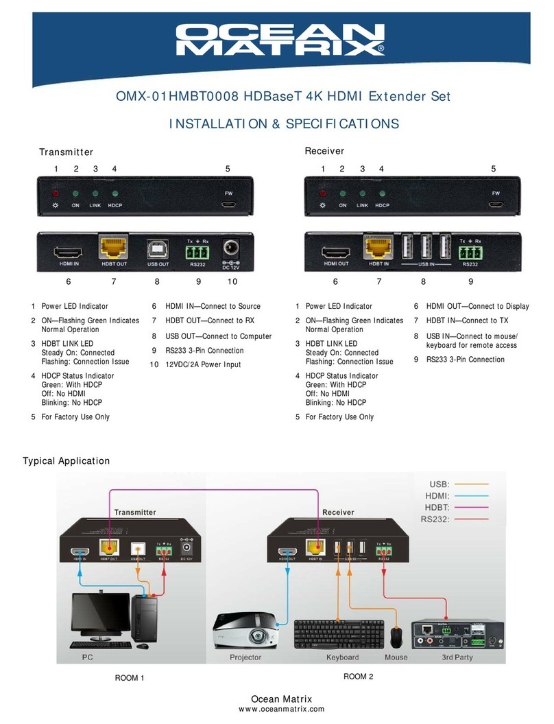 Ocean Matrix OMX-01HMBT0008 User manual