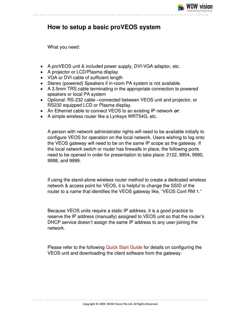 wowvision proVEOS User manual