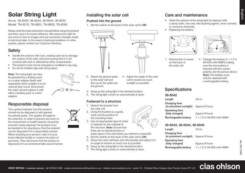 Clas Ohlson TN-8210 manual