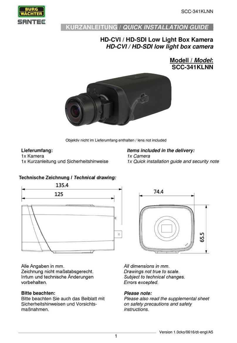 Burg Wächter Santec SCC-341KLNN Quick installation guide