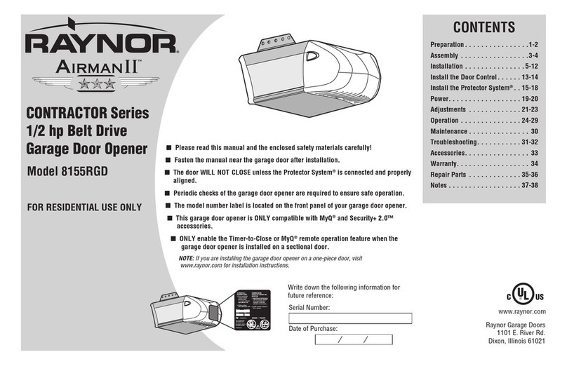 Raynor Airman II 8155RGD User manual